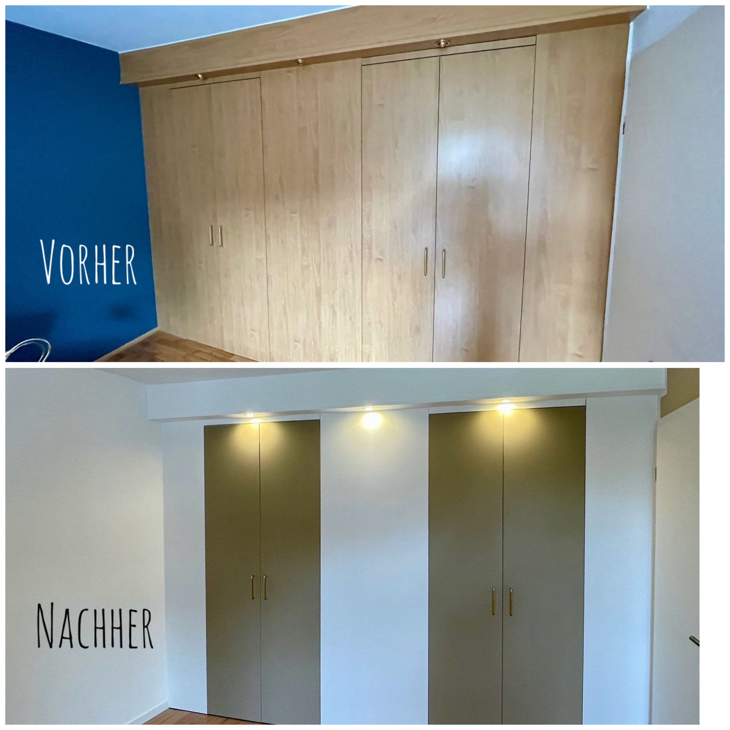 Einbauschrank mit Folierung in modernem Look Einbauschrank mit Folierung in modernem Look