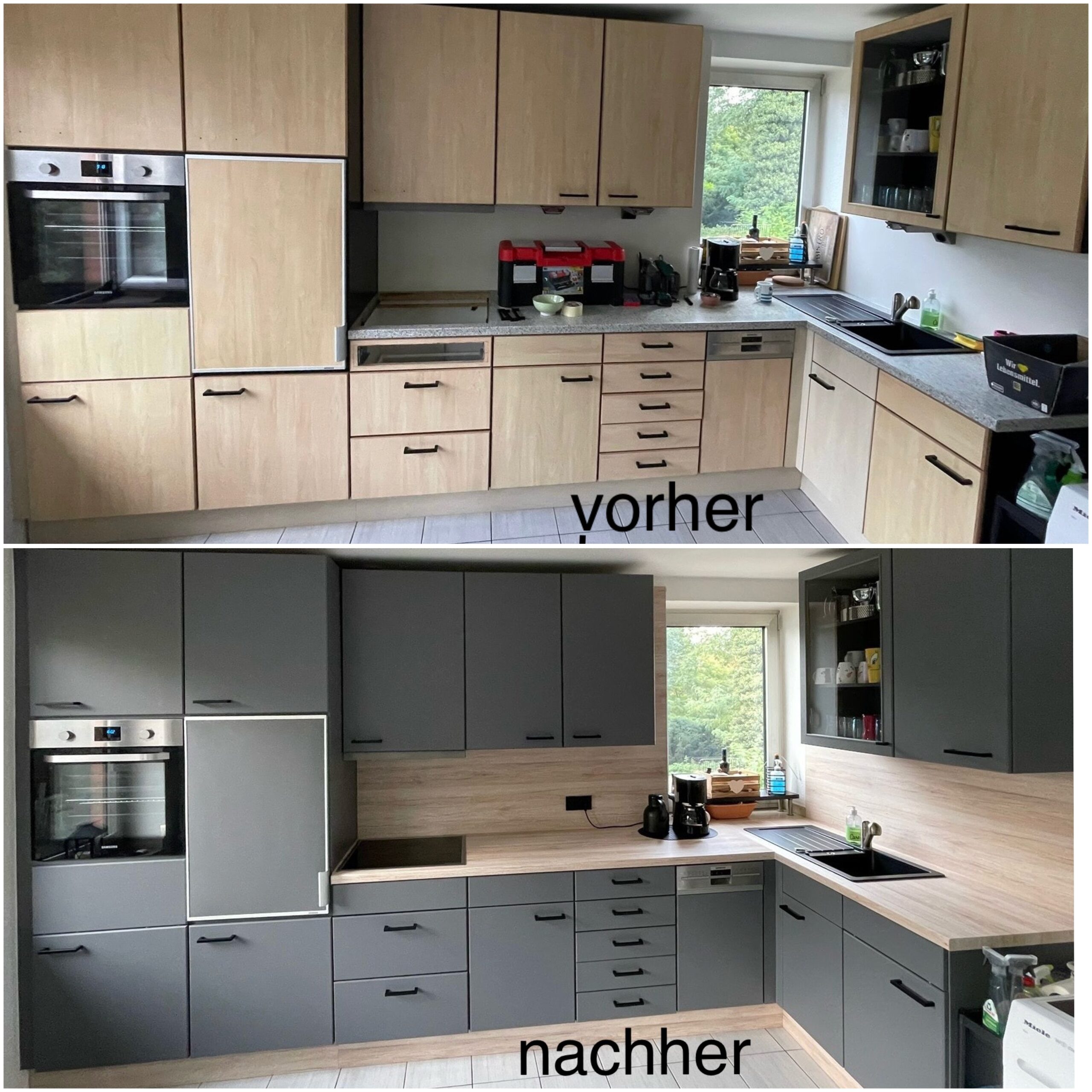 Küchenfronten folieren: Hochwertige Einbauküche wird mit Folierung neu gestaltet Küchenfronten folieren: Hochwertige Einbauküche wird mit Folierung neu gestaltet